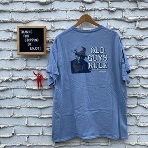 Vintage Old Guys Rule Baby Blue Humour Shirt